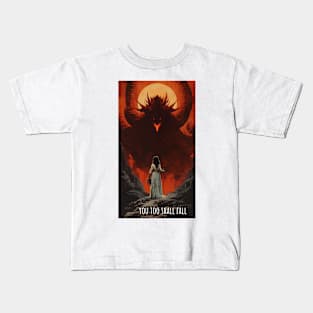 YOU SHALL FALL - DARK FANTASY ART STYLE Kids T-Shirt